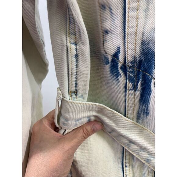 Bardot Oversize Tie Dye Denim Jacket Size 4 - Picture 9 of 15